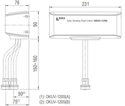 ban ve ky thuat van xa tieu cam ung inax oku 120sa b