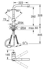 ban ve ky thuat voi bep grohe zedra 32168000 day rut
