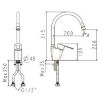 ban ve ky thuat voi bep nong lanh american standard wf 5623 2