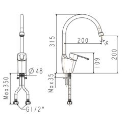 ban ve ky thuat voi bep nong lanh american standard wf 5623 2