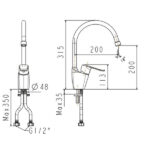 ban ve ky thuat voi bep nong lanh american standard wf 5624 2