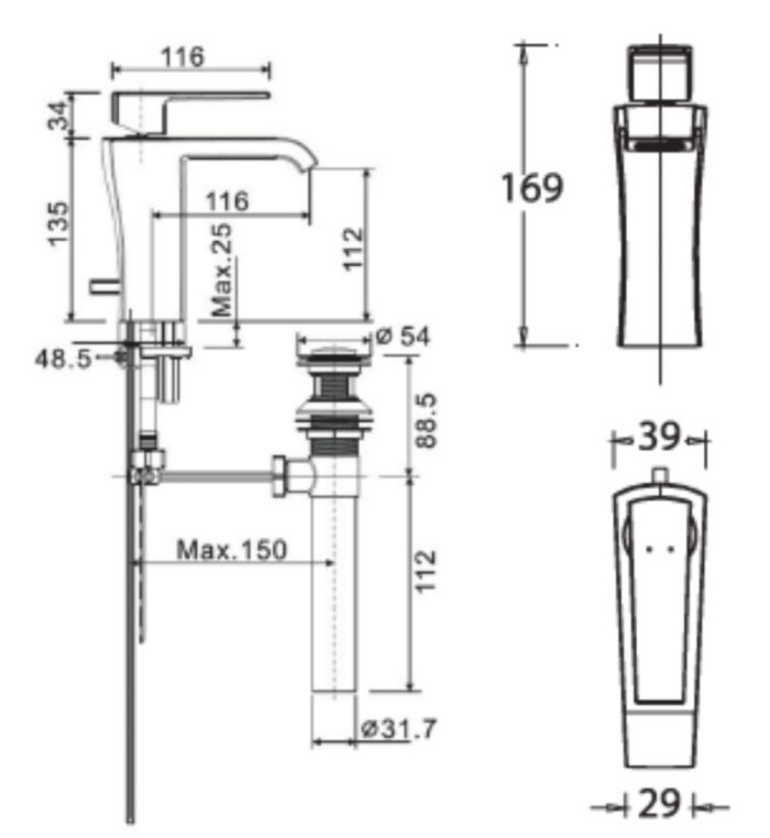 ban ve ky thuat voi chau lavabo american standard wf 0601 dong nobile co cao nong lanh
