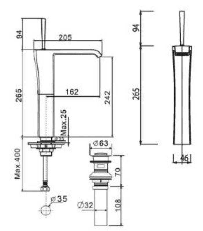 ban ve ky thuat voi chau lavabo american standard wf 0603 dong nobile co cao nong lanh