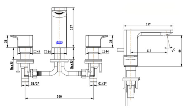 ban ve ky thuat voi chau lavabo american standard wf 1303 acacia evolution 3 lo nong lanh