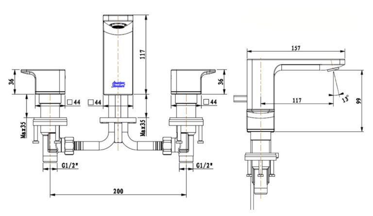 ban ve ky thuat voi chau lavabo american standard wf 1303 acacia evolution 3 lo nong lanh