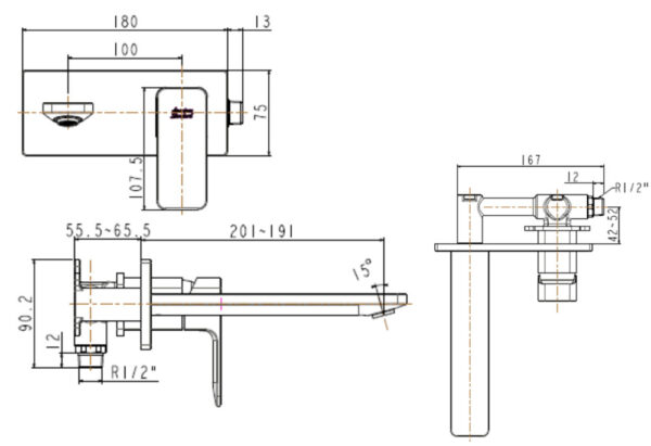 ban ve ky thuat voi chau lavabo american standard wf 1304 dong acacia evolution gan tuong nong lanh