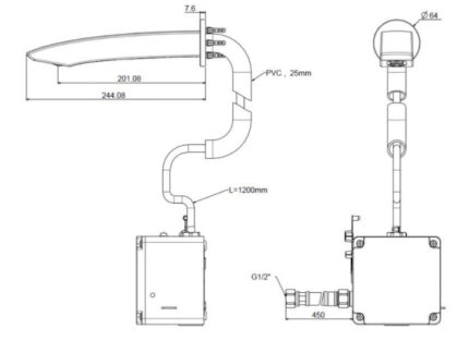 ban ve ky thuat voi chau lavabo american standard wf 8508 ac dc cam ung gan tuong lanh