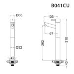 ban ve ky thuat voi chau lavabo caesar b041cu co cao lanh