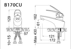 ban ve ky thuat voi chau lavabo caesar b170cu nong lanh
