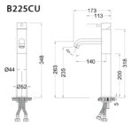 ban ve ky thuat voi chau lavabo caesar b225cu co cao nong lanh