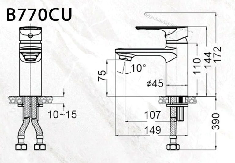 ban ve ky thuat voi chau lavabo caesar b770cu nong lanh