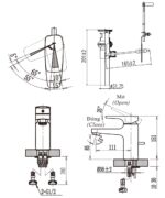 ban ve ky thuat voi chau lavabo inax lfv 5002s nong lanh 1 lo