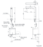 ban ve ky thuat voi chau lavabo toto tle25008a cam ung gan banchau