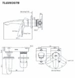 ban ve ky thuat voi chau lavabo toto tlg01311b nong lanh gan tuong