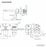 ban ve ky thuat voi chau lavabo toto tlg07307b nong lanh gan tuong
