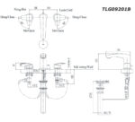 ban ve ky thuat voi chau lavabo toto tlg09201b nong lanh 3 lo gm