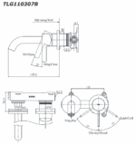 ban ve ky thuat voi chau lavabo toto tlg11307b nong lanh gan tuong
