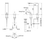 ban ve ky thuat voi chau lavabo toto tlp02307b nong lanh co cao