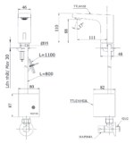 ban ve ky thuat voi chau lavabo toto ttla102 ttle101b2l hap004a cam ung gan banchau