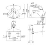 ban ve ky thuat voi inax nong lanh lfv 3001s