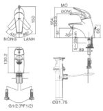 ban ve ky thuat voi inax nong lanh lfv 3002s