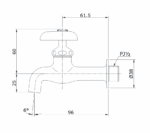 ban ve ky thuat voi lanh toto t23b13 gan tuong