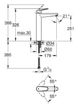 ban ve ky thuat voi lavabo 23432000 grohe eurodisc cosmo size xl