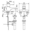 ban ve ky thuat voi lavabo 3 lo nong lanh american standard seva wf 6502