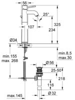 ban ve ky thuat voi lavabo 32868000 grohe bauclassic size xl