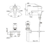 ban ve ky thuat voi lavabo inax lfv 1102s 1