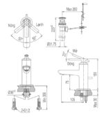 ban ve ky thuat voi lavabo inax lfv 4102s
