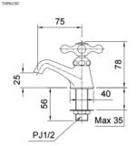 ban ve ky thuat voi lavabo toto t205lcsc