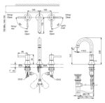 ban ve ky thuat voi nuoc toto tls02201b 3 lo nong lanh