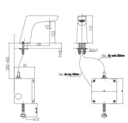 ban ve ky thuat voi nuoc tu dong inax amv 50b