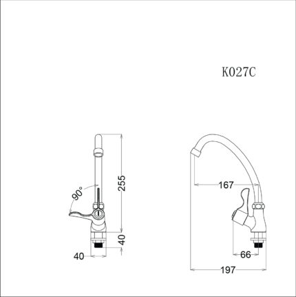 ban ve ky thuat voi rua bat caesar k027c nuoc lanh