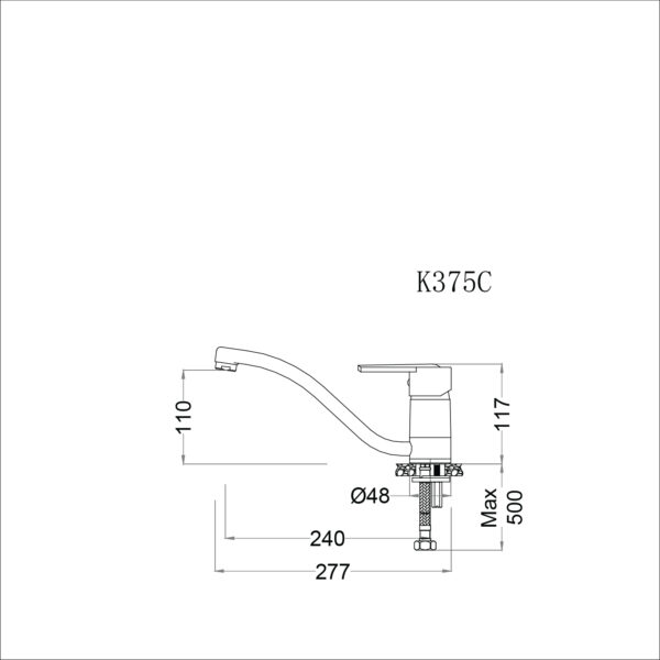 ban ve ky thuat voi rua bat caesar k375c nuoc lanh