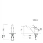ban ve ky thuat voi rua bat caesar k511c nuoc lanh