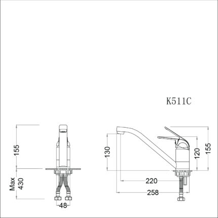 ban ve ky thuat voi rua bat caesar k511c nuoc lanh