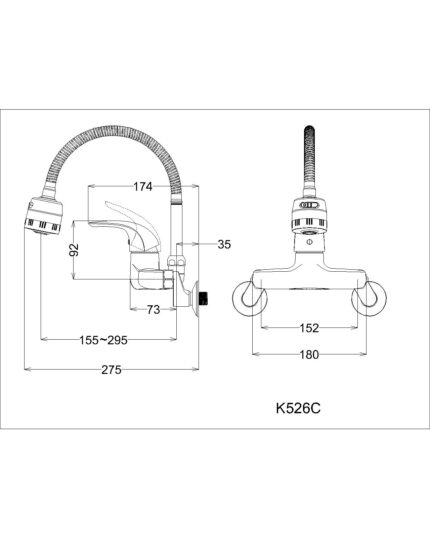 ban ve ky thuat voi rua bat caesar k526c nuoc lanh