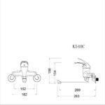ban ve ky thuat voi rua bat caesar k540c nuoc lanh