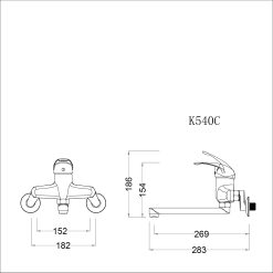 ban ve ky thuat voi rua bat caesar k540c nuoc lanh