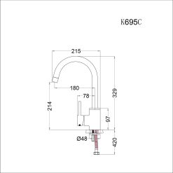 ban ve ky thuat voi rua bat caesar k695c nuoc lanh