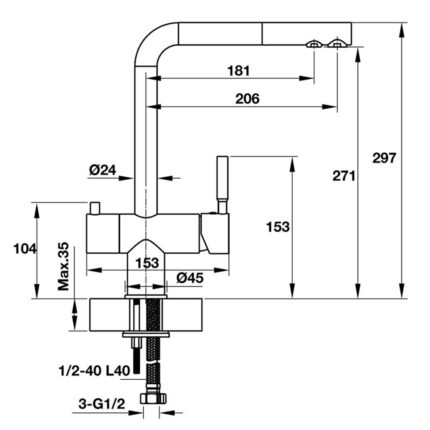 ban ve ky thuat voi rua bat hafele marcus ht19 ch2p271 57051060 nong lanh rut day 3 duong nuoc