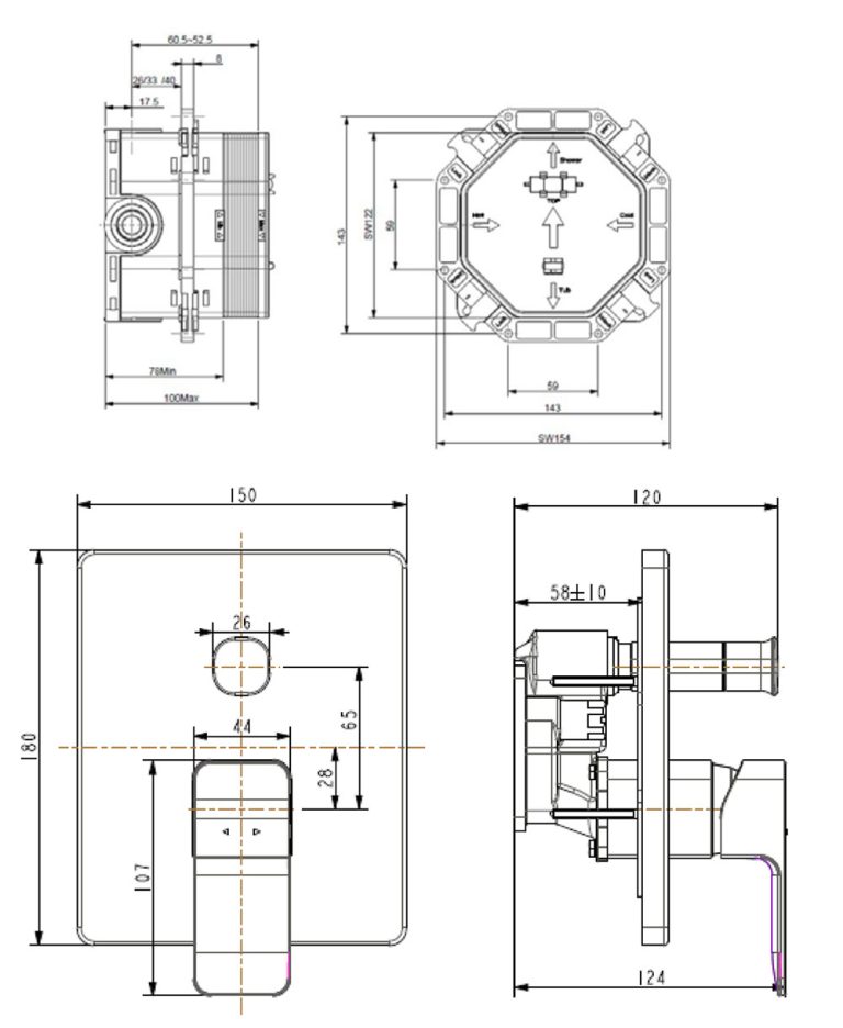 ban ve ky thuat voi sen am tuong american standard wf 1321 dong acacia evolution