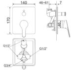 ban ve ky thuat voi sen am tuong american standard wf 1420 dong concept round