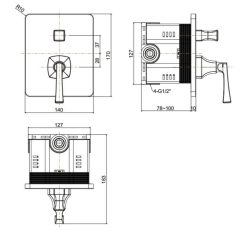 ban ve ky thuat voi sen am tuong american standard wf 1621 kastello