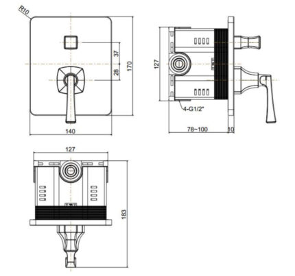 ban ve ky thuat voi sen am tuong american standard wf 1621 kastello