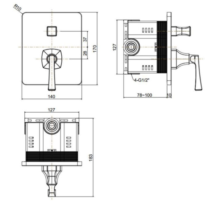 ban ve ky thuat voi sen am tuong american standard wf 1621 kastello