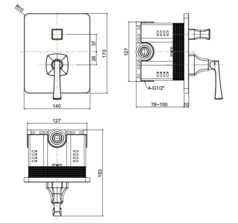 ban ve ky thuat voi sen am tuong american standard wf 1621 kastello