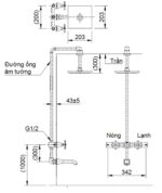 ban ve ky thuat voi sen am tuong inax bfv 81sec nong lanh